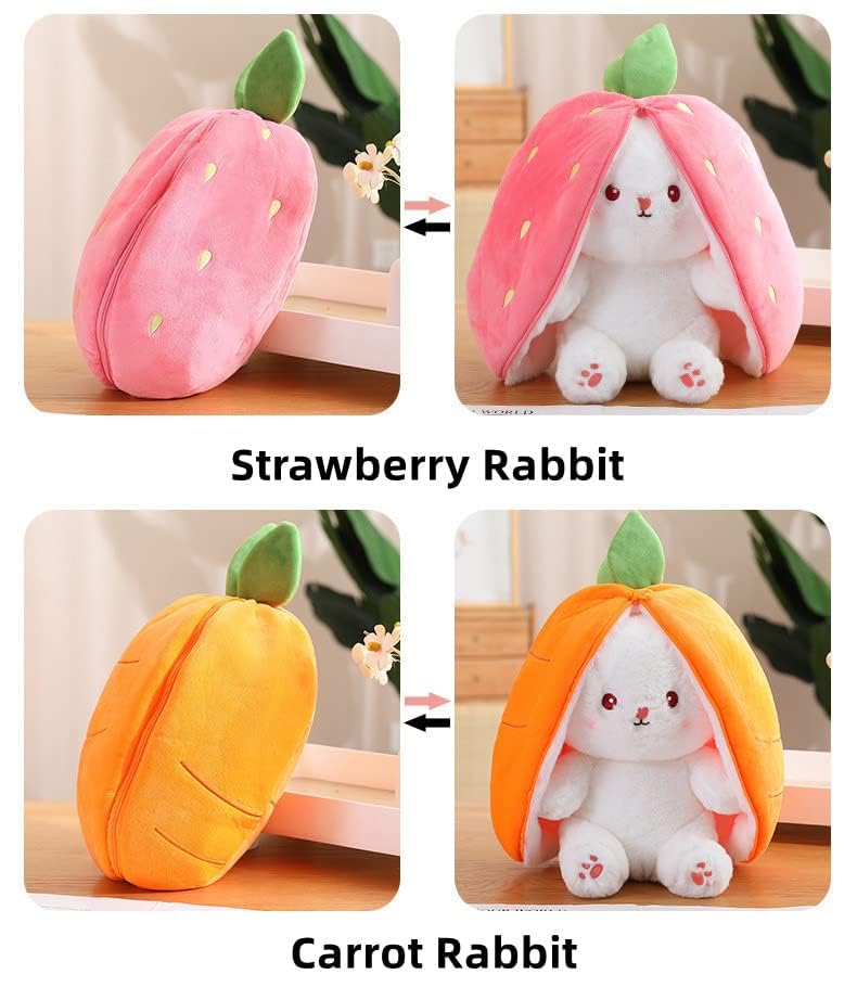 Bunny strawberry-carrot / Peluche transformable