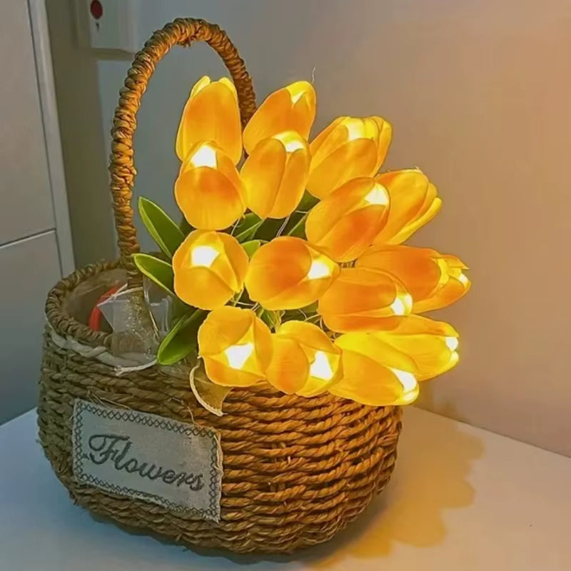 Bellas Flores Tulipanes Led 10 Piezas