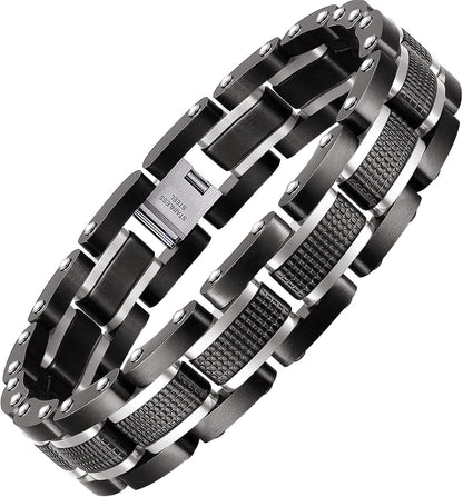 Brazalete para hombre de acero inoxidable.