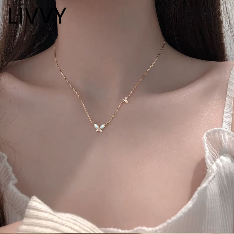 Collar Mariposa / Plata / Oro