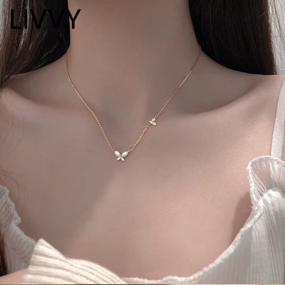Collar Mariposa / Plata / Oro