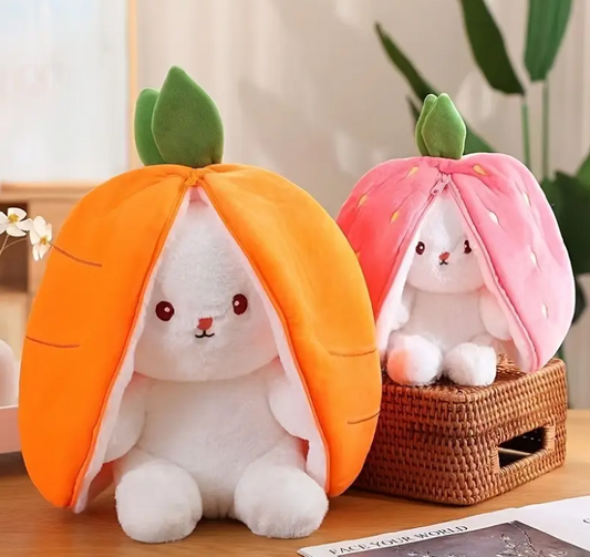 Bunny strawberry-carrot / Peluche transformable