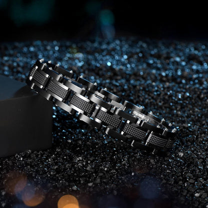 Brazalete para hombre de acero inoxidable.